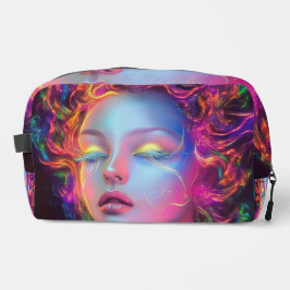 Buitenaardse vrouw met kosmisch haar toilettasje