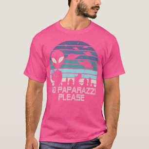 Buitenaardse wezens Geen Paparazzi I Ufo Alien Ros T-shirt