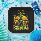 Buitenaardse wezens in het Roswell Nation Park Papieren Bordje (Feest)