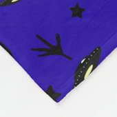 Buitenaardse wezens, sterren en ruimteschepen fleece deken (Hoek)