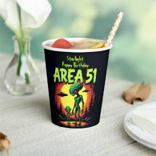 Buitenaardse Wezens Verschijnen Nabij Area 51 Papieren Bekers