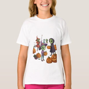 Buitenaardse wezens vieren Halloween op aarde – Ko T-shirt
