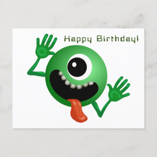 Buitenalien komt naar verjaardagsfeestje briefkaart