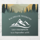 Buitenavontuur Berg Bachelor Weekend Bier Etiket (Enkel label)