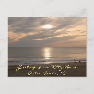 Buitenbanken Kat Hawk Sunset Beach Briefkaart