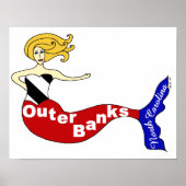 Buitenbanken Mermaid Poster (Voorkant)