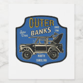 Buitenbanken NC-badge Wijn Etiket (Enkel label)