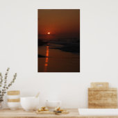 Buitenbanken Sunrise Poster (Keuken)
