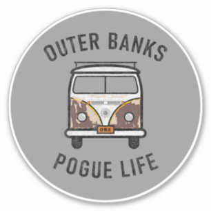 Buitenbanken Van Pogue Life OBX (grijs) Sticker