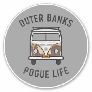 Buitenbanken Van Pogue Life OBX (grijs) Sticker