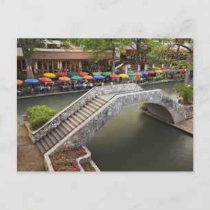 Buitencafé langs de Walk en brug over 2 Briefkaart