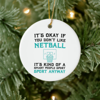 Buitendeuren Netball sport verjaardagscadeideeën Keramisch Ornament