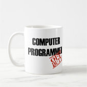 Buitengaande computerprogrammeur koffiemok (Links)