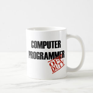 Buitengaande computerprogrammeur koffiemok
