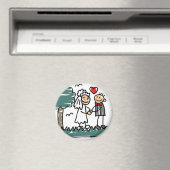 Buitengaande Natuur Groene bruiloft Magneet (Insitu (Vaatwasser))