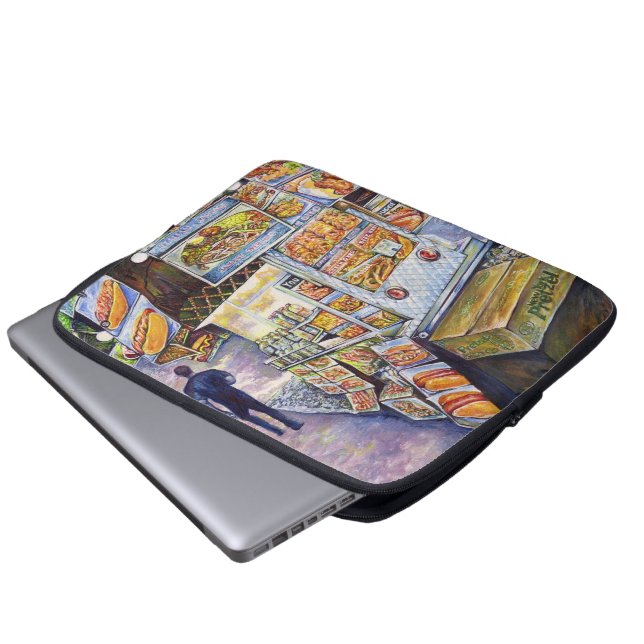 Buitengewone artistieke werkbelasting laptop sleeve (Voorkant onderkant)