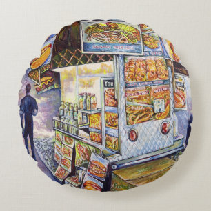 Buitengewone artistieke werkbelasting rond kussen