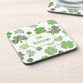 Buitengewone Shamrock Bier Onderzetter (Linkerzijde)