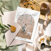 Buitengewoon Dankbaar Moderne Minimalistische Foto Feestdagenkaart