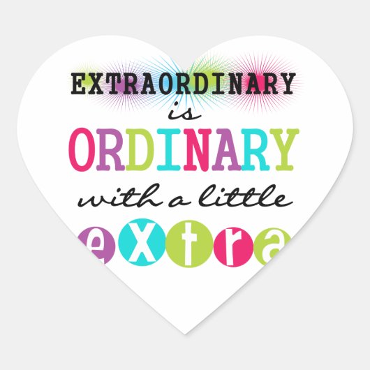 Buitengewoon Hart Sticker (Voorkant)