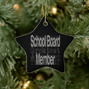 Buitengewoon lid van het schoolbestuur keramisch ornament