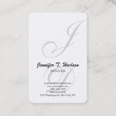 Buitengewoon trendy klassiek script monogram visitekaartje (Voorkant)