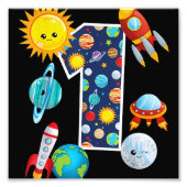 Buitengoosterplijn 1 jaar oude 1e verjaardag P Foto Afdruk (Voorkant)