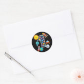 Buitengoosterplijn 1 jaar oude 1e verjaardag P Ronde Sticker (Envelop)