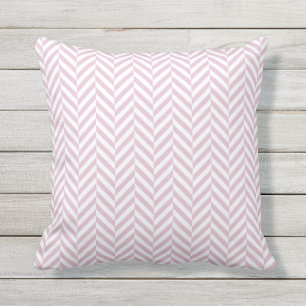 Buitenkussen Roze Herringbone Patroon