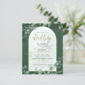BUITENLANDSE Eucalyptus Wedding INVITE (Staand voorkant)