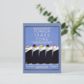 Buitenlandse handelszone briefkaart (Staand voorkant)