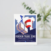Buitenlandse handelszone briefkaart (Staand voorkant)