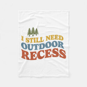 Buitenreces nodig Humor Retro Natuur Wandelingen Fleece Deken
