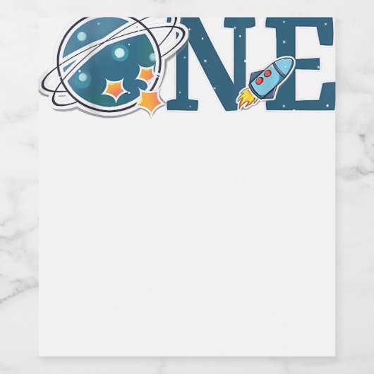 Buitenruimte 1 jaar oude verjaardag Grafische eers Wijn Etiket (Enkel label)