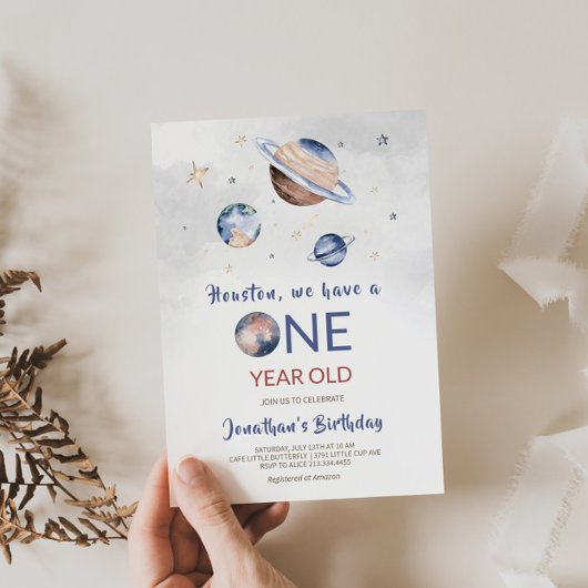 Buitenruimte 1e verjaardag uitnodiging