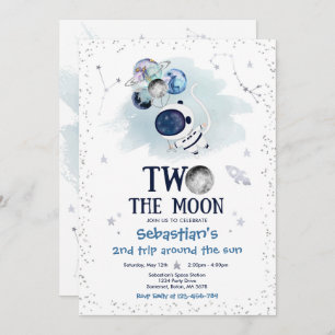 Buitenruimte 2e verjaardag Astronaut Rocket Kaart