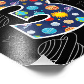 Buitenruimte 3 jaar oud 3e verjaardag jongens Gir Foto Afdruk (Hoek)