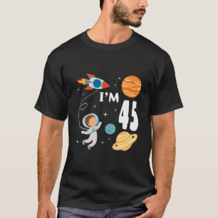 Buitenruimte 45e verjaardag astronaut planeten 45 t-shirt