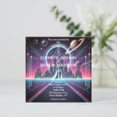 Buitenruimte bruiloft kaart (Staand voorkant)