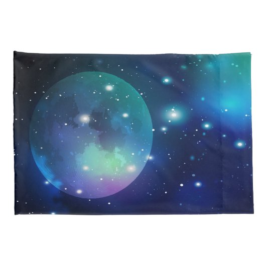 Buitenruimte en sterren kussensloop (Achterkant-Rechts)