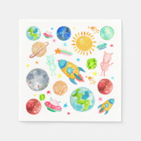 Buitenruimte Galaxy Planet Rocketship Alien Stars