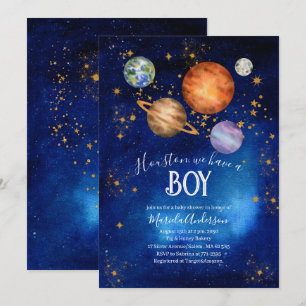 Buitenruimte Galaxy Sterrenstelsel baby shower wat Kaart
