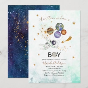 Buitenruimte Galaxy Sterrenstelsel baby shower wat Kaart