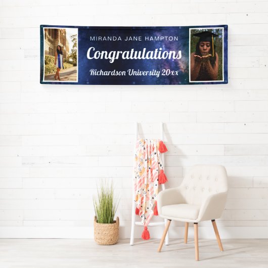 Buitenruimte gefeliciteerd Afstuderen Foto Spandoek (Insitu)