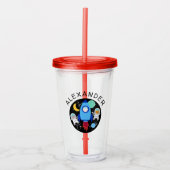 Buitenruimte Keukenkat Astronaut Kinder Acryl Drinkbeker (Voorkant)