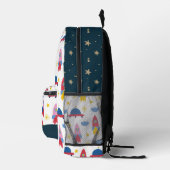 Buitenruimte raket ufo wit bedrukte rugzak (Rechts)