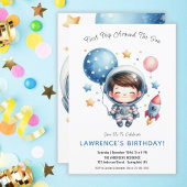 Buitenruimte Schattige Austronaut Boy 1st First Bi Kaart