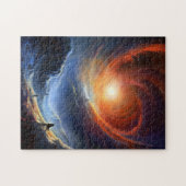 Buitenruimte Sci Fi Landschapskunst Legpuzzel (Horizontaal)