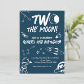 Buitenruimte Twee de maan 2de verjaardag Kaart (Staand voorkant)