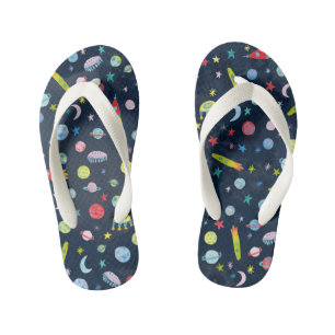 Buitenruimte Universe UFO PLanet Waterverf Patroon Kinder Teenslippers